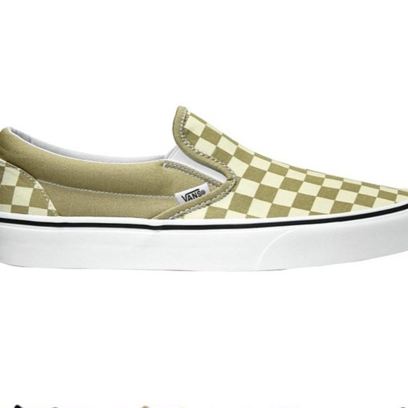 Vans Other - Vans slip on cornstalk checker sneaker shoes men size 12 tan brown new